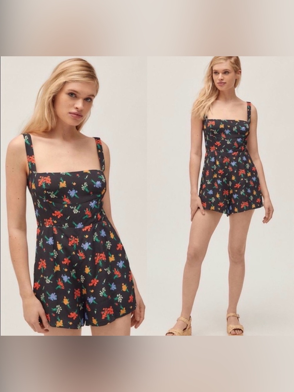 Capulet Anthropologie floral romper M gently used
